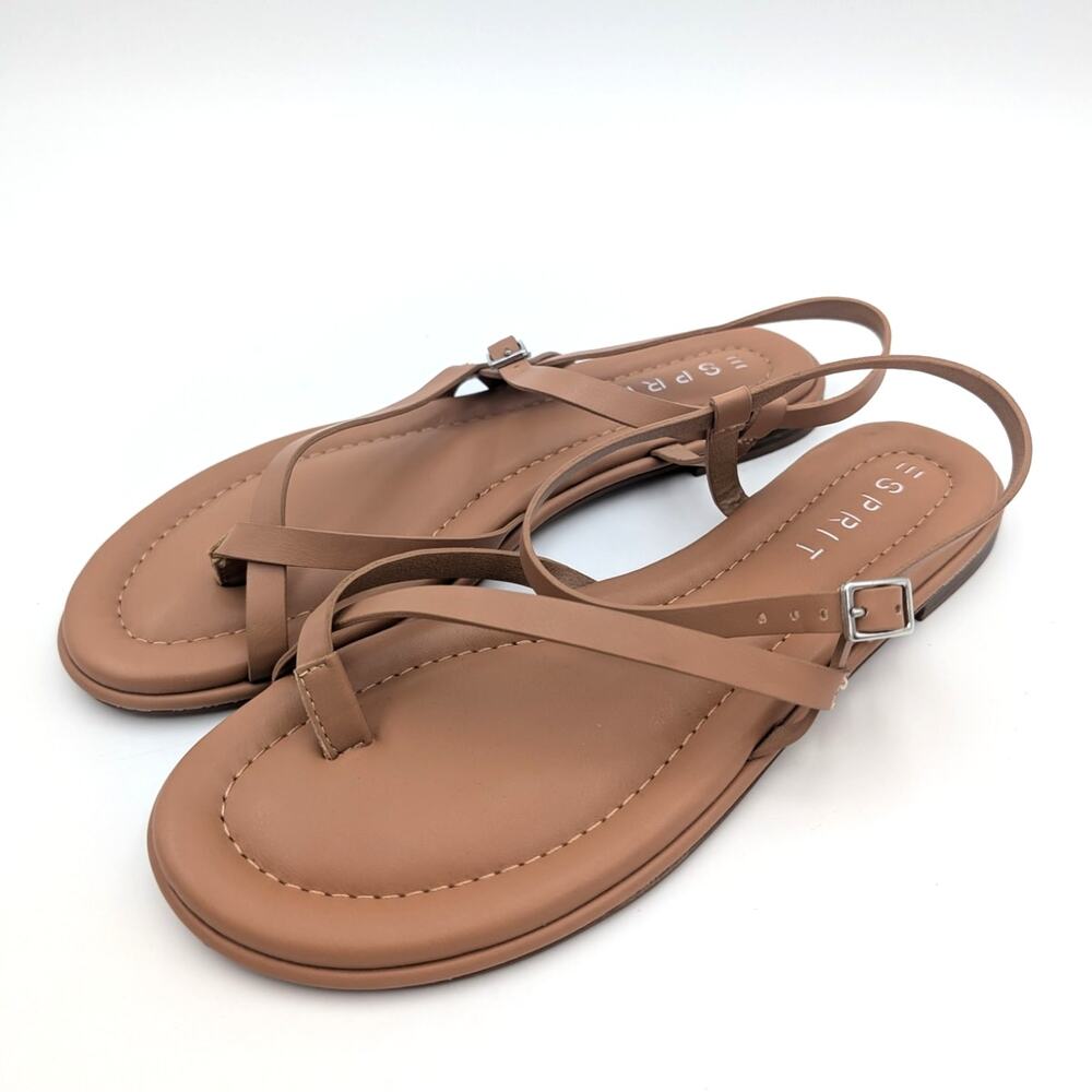 Esprit Rita Sandal Women's Adjustable Crisscrossing Strap Brown Size US7.5M EU38